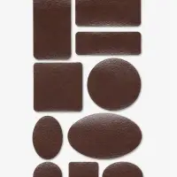 Заплатки клеевые, искусственная кожа, лист 9.6&times;19 см, коричневые
