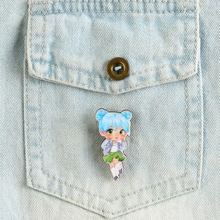 Значок деревянный «Милашка», аниме, 2 х 3,7 см Значок деревянный «Милашка», аниме, 2 х 3,7 см