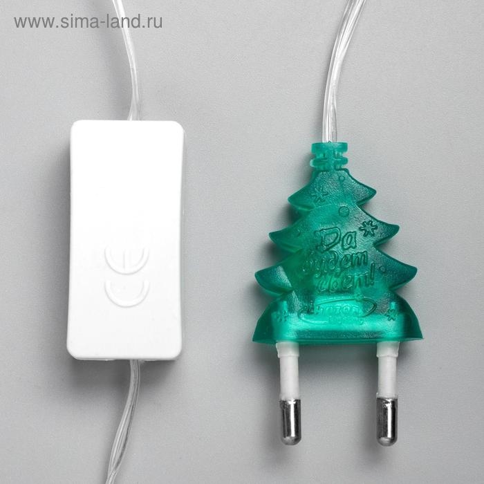 Гирлянда «Нить» 5 м с насадками «Ёжики белые», IP20, прозрачная нить, 30 LED, свечение белое, 8 режимов, 220 В Гирлянда «Нить» 5 м с насадками «Ёжики белые», IP20, прозрачная нить, 30 LED, свечение белое, 8 режимов, 220 В