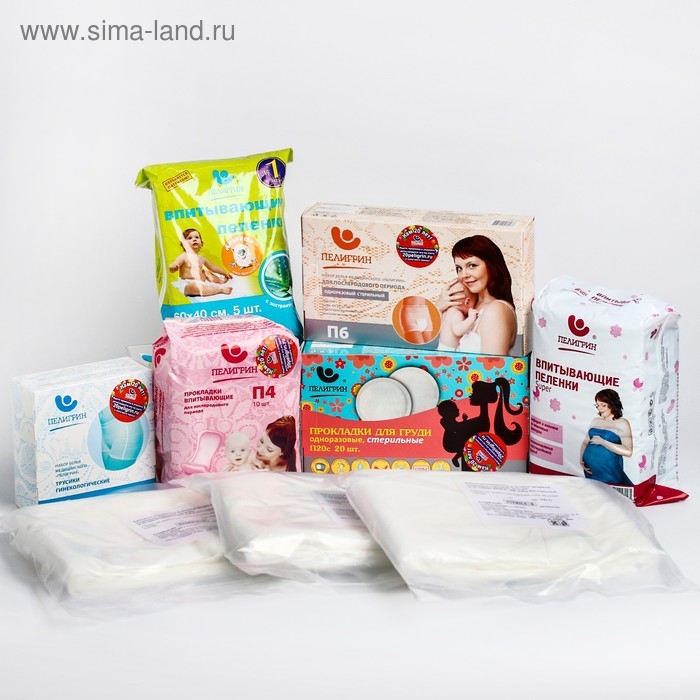 Сумка в роддом готовая №2 с базовым наполнением, 9 предметов Сумка в роддом готовая №2 с базовым наполнением, 9 предметов