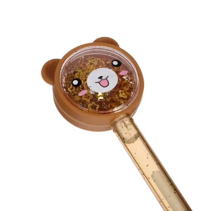 Ручка - прикол гелевая Calligrata «Блеск мишка», МИКС Ручка - прикол гелевая Calligrata «Блеск мишка», МИКС