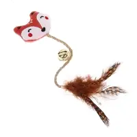Игрушка для кошек тм VETTA, лисичка с пером, п/э, 25см