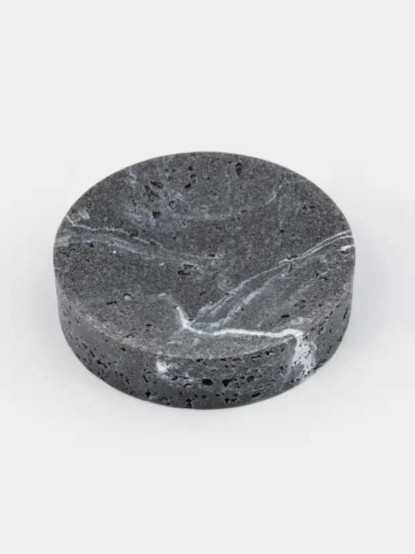 Набор для ванной "Мрамор" 3 предмета (дозатор для мыла, стакан, мыльница), цвет черный