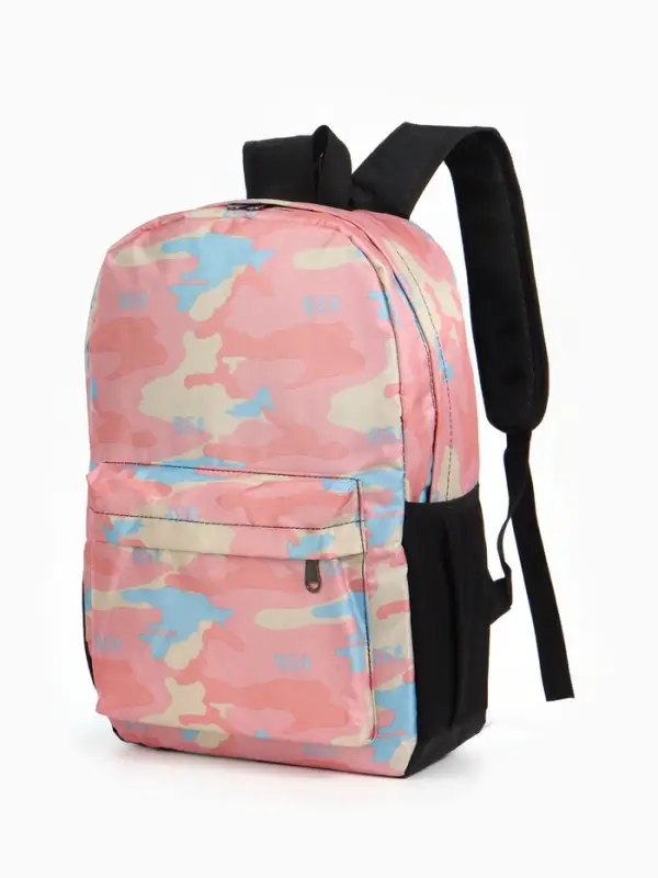 Рюкзак школьный для девочки, 3 кармана, 30&times;13&times;42 см, розовый