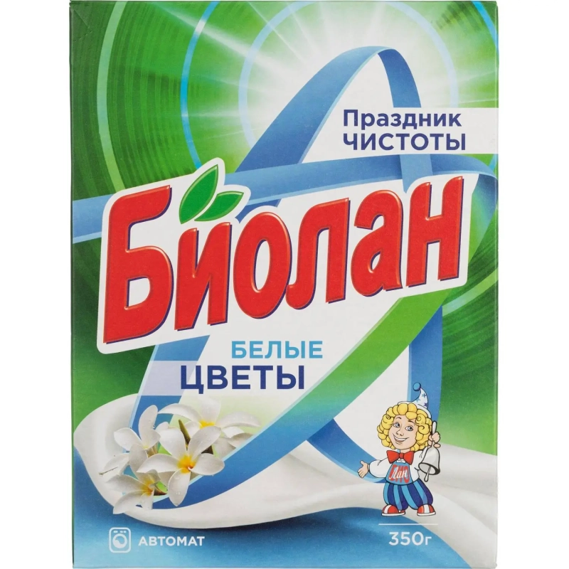 Порошок стиральный Биолан Белые цветы Автомат 350гр