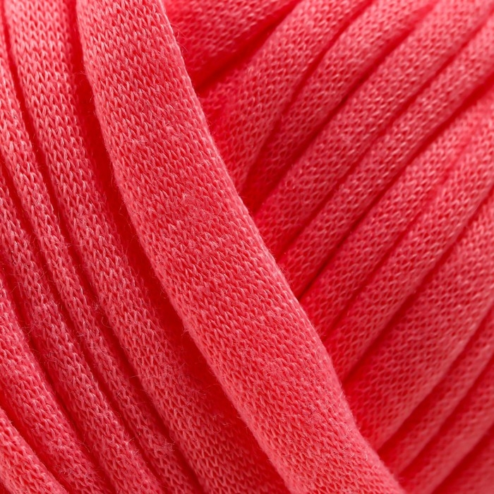 Пряжа трикотажная 100% хлопок Пряжа трикотажная 100% хлопок "Лентино mini" 100 гр 40 м цвет 06 коралл