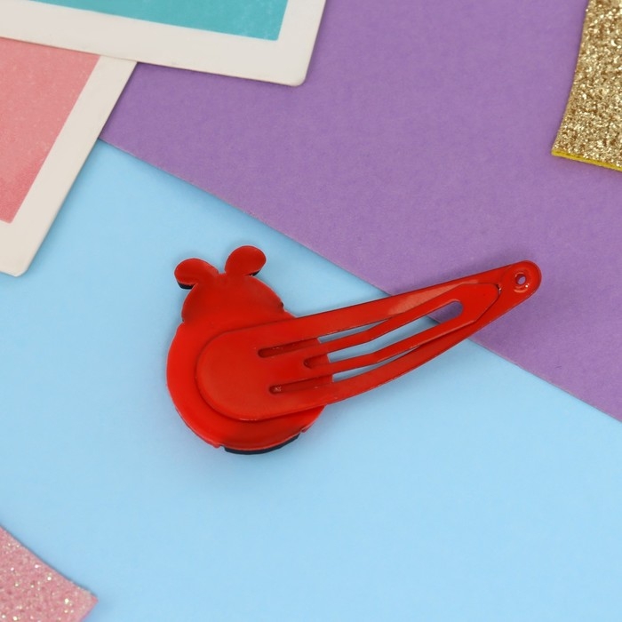 Набор для волос Набор для волос "Ширли" (2 резинки 5 см, 4 невидимки 5,5 см) пирожное, красный