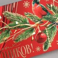 Конверт для денег &laquo;С Новым годом&raquo;, тиснение, 16.5&times;8 см