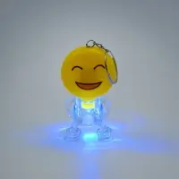 Фонарик брелок для ключей на кольце «Смайлик», 1 LED, 3×5.5 см