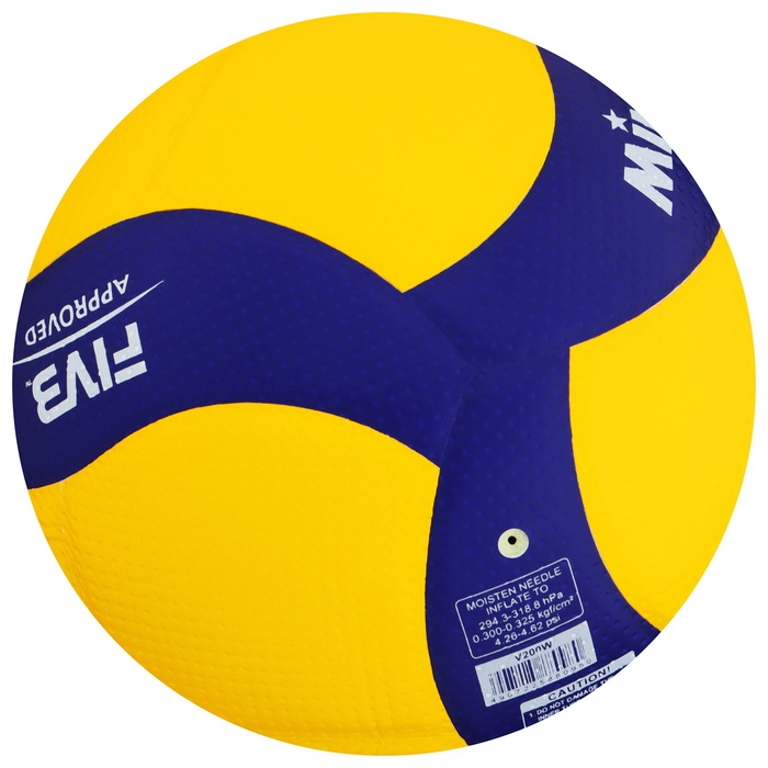 Волейбольный мяч Mikasa V200W, клееный, 18 панелей, р. 5, microfiber PU