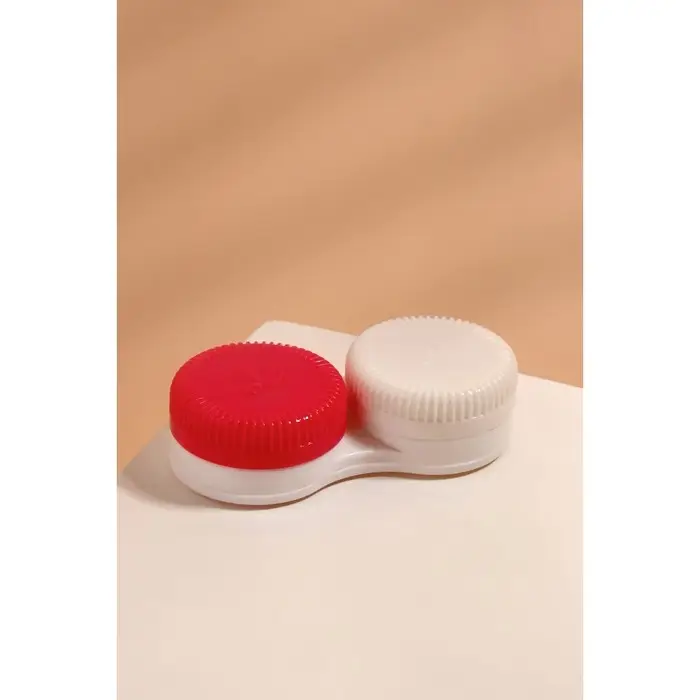 Контейнер д/контакт линз 6*2,8см Ребристый (наб 20шт цена за наб)  за набор МИКС ОТ