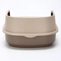 Лоток для кошек &laquo;Фур-Мур&raquo;, 48&times;35.5 см, с высоким бортом, с совком, покрытие софт-тач, цвет капучино