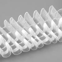 Шторная лента 60мм×50±1м фиксированная сборка органза 2 шнура
