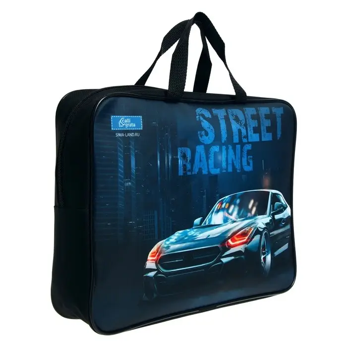 Папка с ручками текстиль А4 Calligrata 350 х 270 х 70 мм "Тачка"