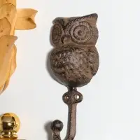 Крючок настенный &laquo;Упитанный филин&raquo;, ключница декоративная, чугун, 16&times;7&times;4 см