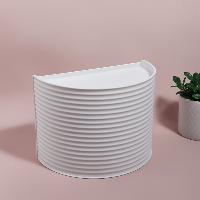 Органайзер для хранения, вращающийся, 3 секции, 27 × 15 см, цвет белый