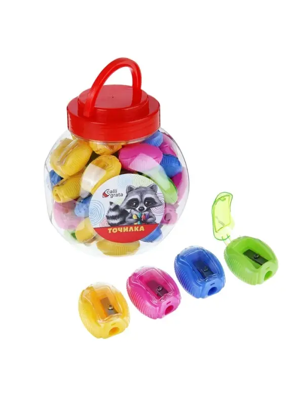 Точилка Calligrata &laquo;Жучок&raquo;, с контейнером, МИКС