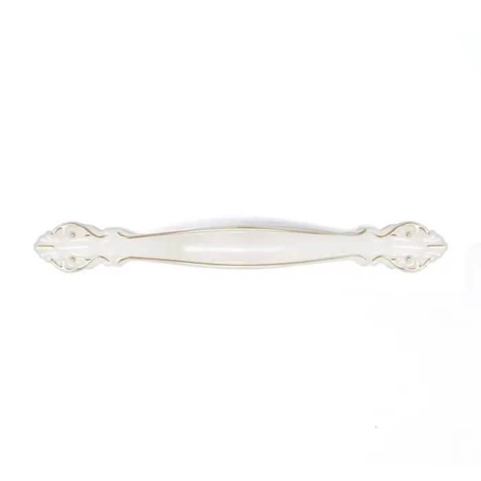 Ручка-скоба мебельная ТУНДРА LIGHT, м/о 96 мм, белая, с золотой вставкой Ручка-скоба мебельная ТУНДРА LIGHT, м/о 96 мм, белая, с золотой вставкой