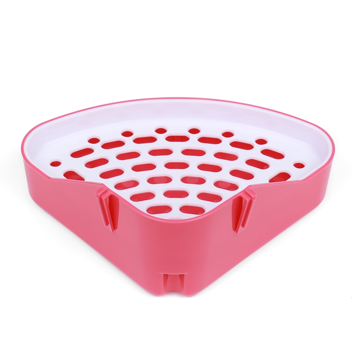 Туалет угловой для кроликов и хорьков, 24 х 18 х 11 см, красный Туалет угловой для кроликов и хорьков, 24 х 18 х 11 см, красный