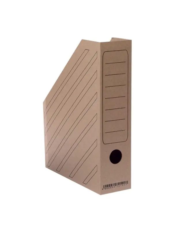 Накопитель-лоток А4, архивный из микрогофрокартона Calligrata, 75 мм, до 700 л, бурый