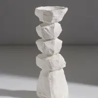 Подсвечник полистоун "Стоунхендж" d=3 и 5,5 см набор 3 шт 6,5х7х12 6,5х7х16 6,5х7х20 см