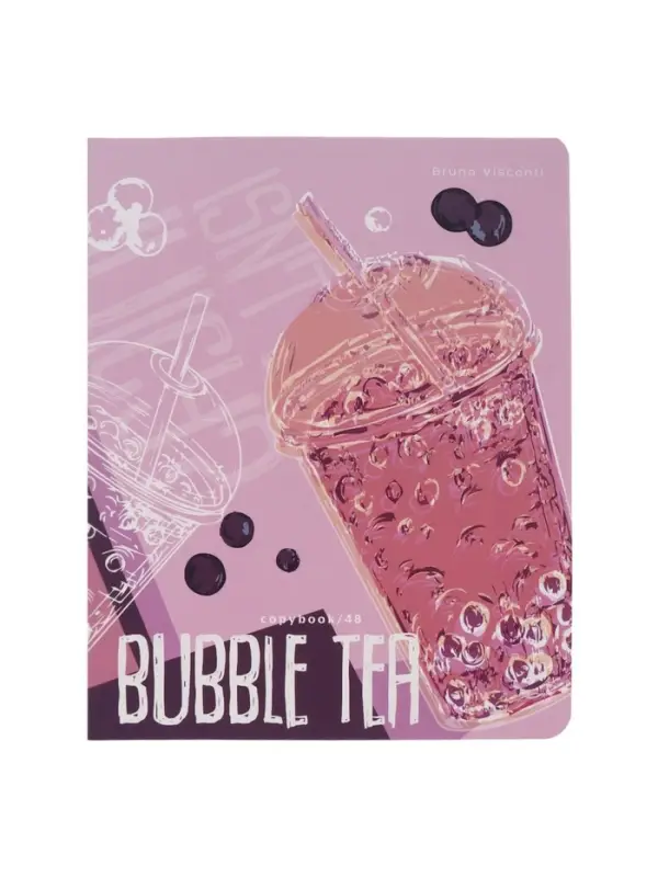 Тетрадь 48 листов, в клетку, Bubble tea