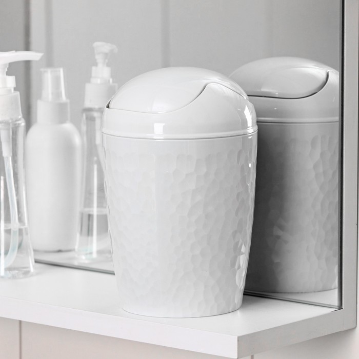 Контейнер для мусора настольный Tule, 1 л, d=11.2 см, h=17.5 см, светло-серый Контейнер для мусора настольный Tule, 1 л, d=11.2 см, h=17.5 см, светло-серый