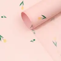 Бумага упаковочная тишью, «Цветы», розовый, 50 см × 70 см 17 грамм Бумага упаковочная тишью, «Цветы», розовый, 50 см × 70 см 17 грамм