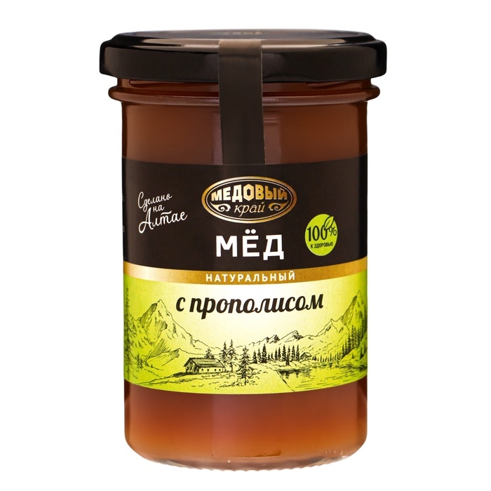 Мёд алтайский с прополисом, 300 г Мёд алтайский с прополисом, 300 г