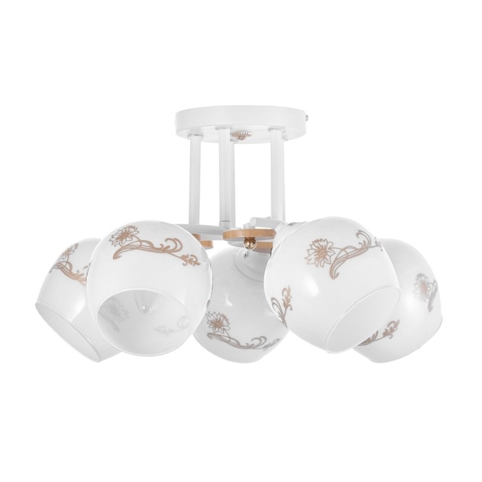 Люстра Люстра "Габриэль" 5х60Вт Е27 Белый 46х46х28см