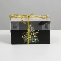 Коробка для капкейка «Ёлочка», 16 х 8 х 10 см