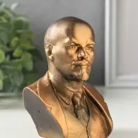Бюст &laquo;Ленин В.И.&raquo;, фигурка гипс, под латунь, 13&times;8&times;8 см