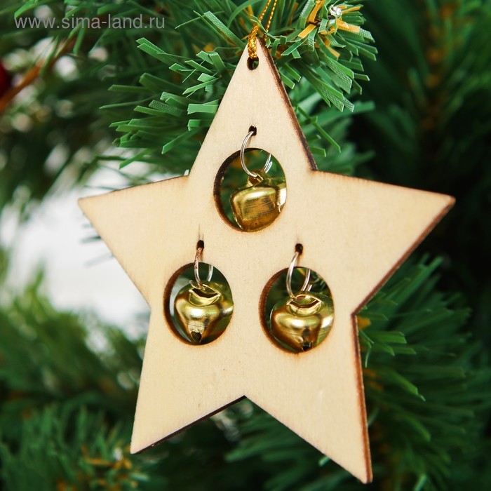 Подвеска новогодняя &laquo;Фигурки с бубенчиками&raquo;, МИКС