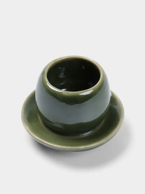 Соусник &laquo;Чашка&raquo;, 8.5&times;8.5&times;6 см, керамика, зелёный