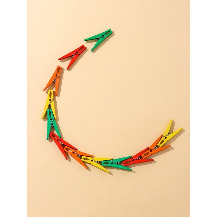 Прищепки бельевые «Пингвин», 8 см, 12 шт, цвет МИКС Прищепки бельевые «Пингвин», 8 см, 12 шт, цвет МИКС