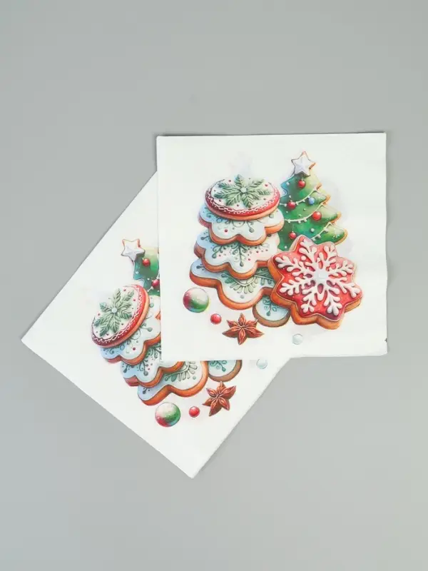 Салфетки бумажные двухслойные «Глазурь», 33х33, 20 шт