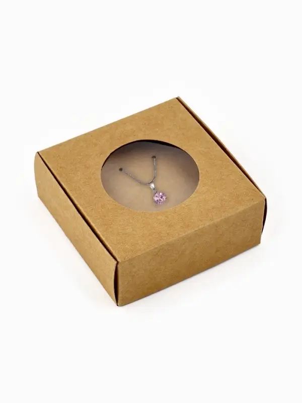 Коробка под бижутерию с окном «Круг», 7.5 х 7.5 х 3 см