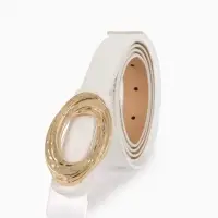 Ремень жен 04-01-01-04, Июнь2513, 2,4*0,3*110 см, без винта, пряж золото, гвоздик, белый Ремень жен 04-01-01-04, Июнь2513, 2,4*0,3*110 см, без винта, пряж золото, гвоздик, белый