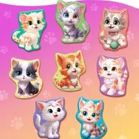 Макси-пазлы "Милые котики", 8 пазлов, 24 детали