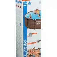 Бассейн каркасный Steel Pro, 366&times;122 см, круглый, цвет ротанг, 561JH Bestway