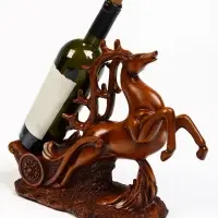 Подставка под бутылку TAKE IT EASY &laquo;Олень&raquo;, полистоун под дерево, 17&times;12&times;28 см