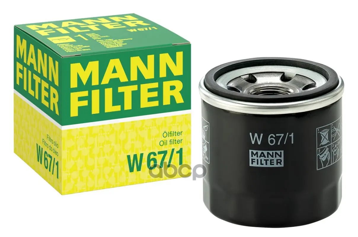 фильтр масляный MANN-FILTER арт. W67/1