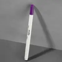 Маркер для ткани двусторонний, 16 см, самоисчезающий, удалитель чернил, фиолетовый, белый