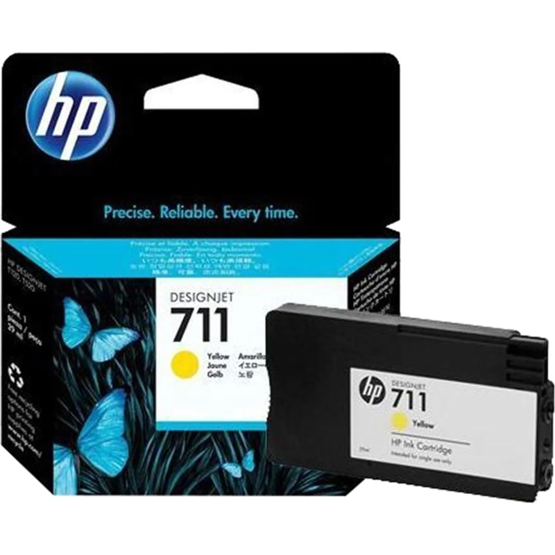 Картридж струйный HP 711 CZ132A жел. для DgnJ T120/520