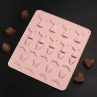 Форма для шоколада Доляна &laquo;Хвост&raquo;, силикон, 25&times;22.5&times;0.4 см, 18 ячеек (5.3&times;4 см), МИКС