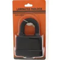 Замок навесной LOCKLAND, 65 мм, влагозащищенный, короткая дужка, 2 ключа, цвет черный