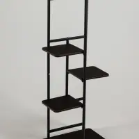 Подставка для цветов Greengo, 5 полок, 36&times;23&times;94 см, напольная, каркас металл, полки МДФ, чёрная