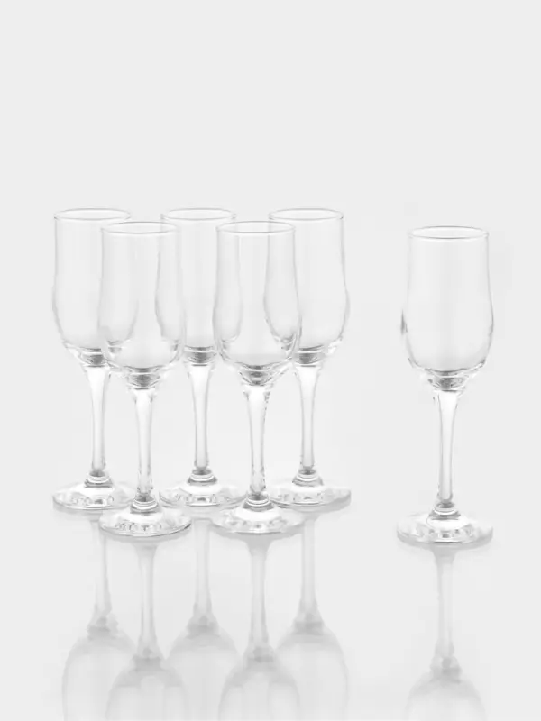 Набор бокалов для шампанского Paşabah&ccedil;e Tulipe, 200 мл, 6 шт., стекло, прозрачный