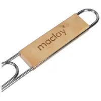 Решётка гриль для овощей Maclay, двойная, хромированная сталь, 49&times;14&times;7 см, рабочая поверхность 27&times;17 см