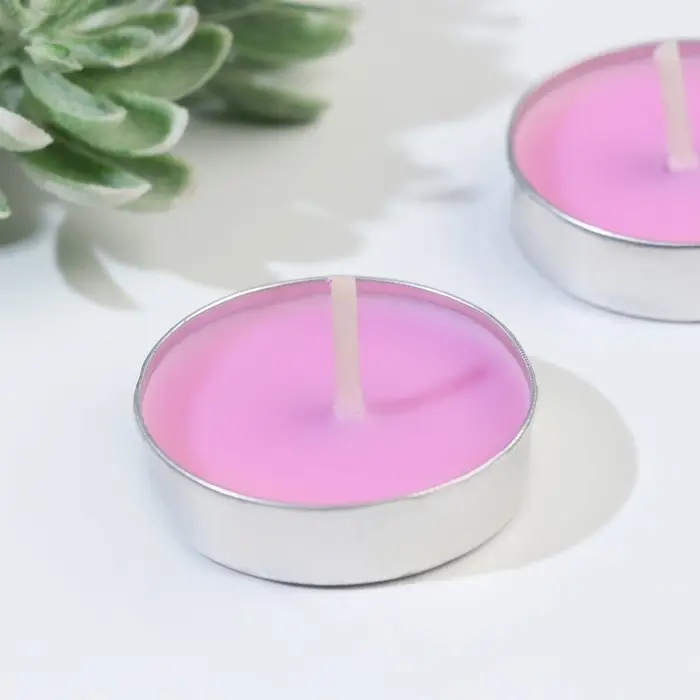 Набор свечей чайных ароматических, 6 шт, роза, 8 марта Набор свечей чайных ароматических, 6 шт, роза, 8 марта